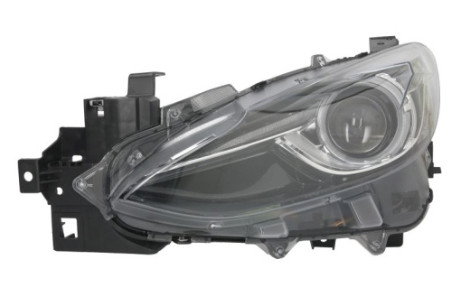 Far fata Stanga (xenon, D3S/LED, electric, fara motoras, culoare insert: negru) potrivit MAZDA 3 09.13-03.19
