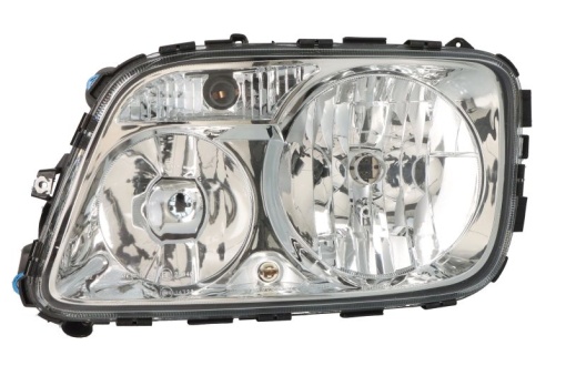 Far stanga (H1/H7, electric, cu motor, culoare insert: argintiu, culoare semnalizator: alb) potrivit MERCEDES ACTROS MP2 / MP3 10.02-