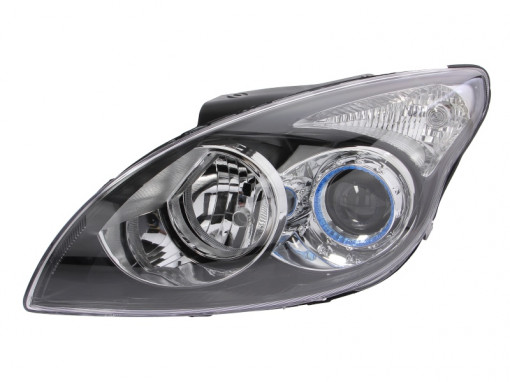 Far Stanga (H1/H7, electric, cu motor, culoare insertie: negru) potrivit HYUNDAI I30