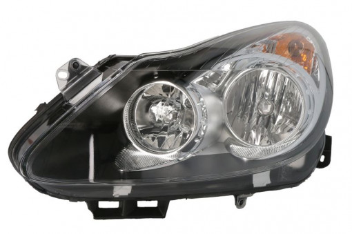 Far Stanga (halogen, H1/H7/W5W, electric, cu motor, culoare insertie: negru, culoare semnalizator: transparent) potrivit OPEL CORSA D, CORSA D/HATCHBACK -11.10