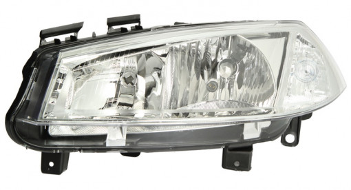 Far Stanga (halogen, H1/H7/W5W, electric, fara motoras, culoare insertie: cromat, culoare semnalizator: transparent) potrivit RENAULT MEGANE I, MEGANE I CLASSIC, MEGANE I COACH
