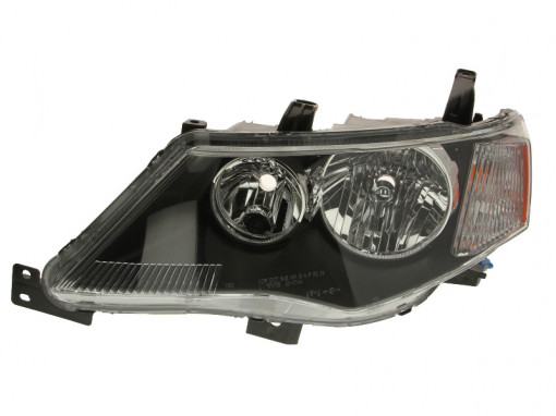 Far stanga (HB3/HB4, electric, cu motoras, fundal negru) MITSUBISHI OUTLANDER 2006-2009