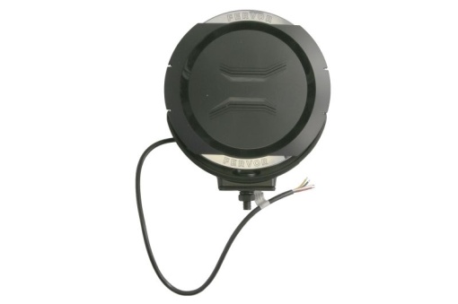 Far universal stanga/dreapta (faza lunga, FERVOR 180, LED, 12/24V, 3; 27W, inaltime 202mm, diametru 180mm, adancime: 69mm, transparent, metal/plastic, negru/crom, lumini pozitie, lungime cablu: