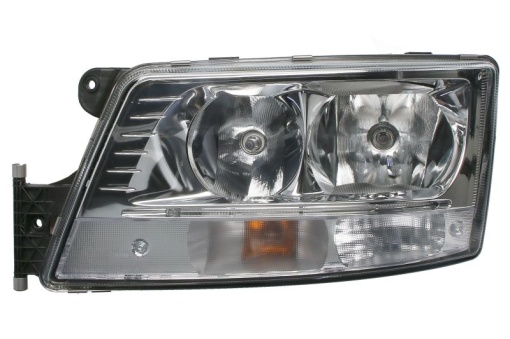 Fat stanga (2*H7/LED/PY21W, electric, cu motor, culoare insert: crom platinat, culoare indicator: transparent) potrivit MAN TGX I 06.06-09.21