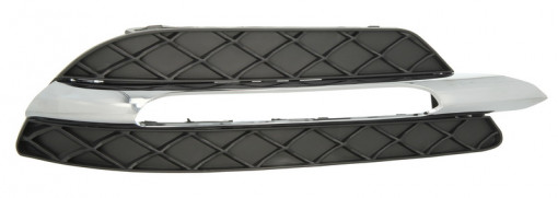 Grila bara Dreapta AVANTGARDE/ELEGANCE, cu locas lumini zi, crom/negru potrivit MERCEDES C C204, C T-MODEL S204, C W204 01.07- 03.11-12.13