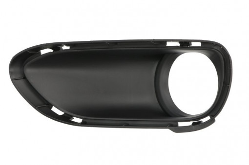 Grila bara fata stanga cu locas lampa ceata, gri, TURBO potrivit PORSCHE CAYENNE II 92A/958 06.10-10.14
