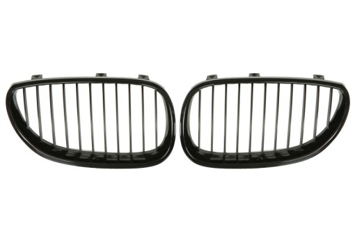 Grila radiator Dreapta/Stanga (negru/negru lucios) potrivit BMW 5 (E60), 5 (E61) 2.0-5.0 12.01-12.10 07.03-12.10