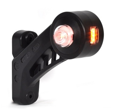 Lumina delimitare dreapta, portocaliu/rosu/alb, LED lungime cablu 280mm, pe brațul mediu-lung, 12/24V