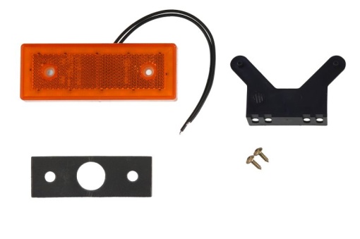 Lumini clarificare stanga/dreapta, portocaliu, LED, inaltime 44mm; latime 119mm; adancime 19,5mm, în relief, lungime cablu 220mm, cu cuier, 12/24V