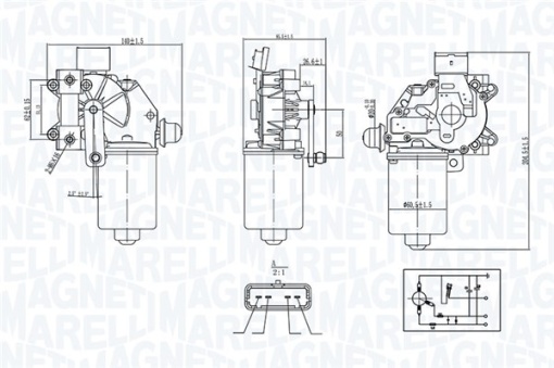 Motor stergator fata potrivit RENAULT LAGUNA III 10.07-12.15