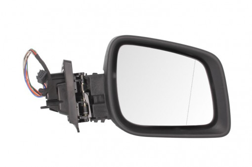 Oglinda laterala Dreapta electric, asferica, incalzita, crom, pliabil electric potrivit MERCEDES Clasa A W169, B SPORTS TOURER W245