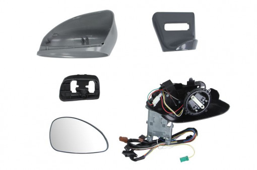 Oglinda laterala Dreapta electric, convexa, incalzita, albastru, pliabil electric, cu senzor de temperatura potrivit CITROEN C4, C4 I -12.09