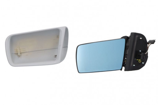 Oglinda laterala Stanga electric, asferica, incalzita, albastru, pliabil electric potrivit MERCEDES C T-MODEL S202, C W202, E T-MODEL S210, E VF210, E W210, S C140