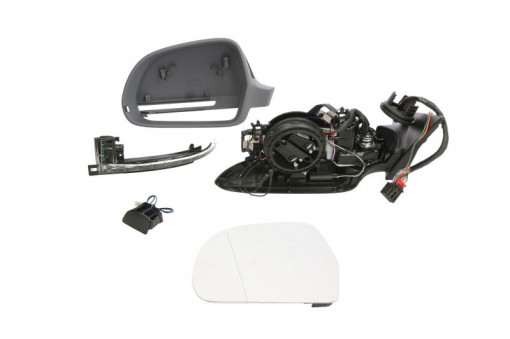 Oglinda laterala Stanga electrica, asferica, incalzita, pliabil electric potrivit AUDI A6 ALLROAD C6, A6 ALLROAD C7, A6 C6