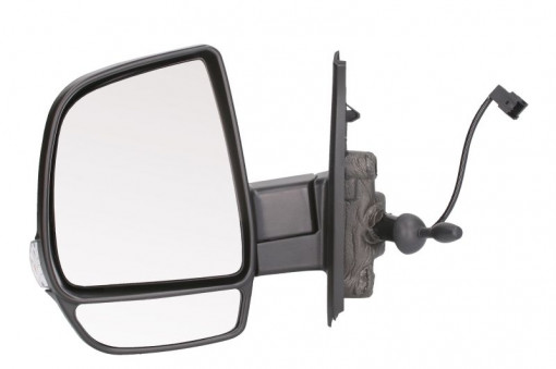 Oglinda stanga mecanica crom, FIAT DOBLO II OPEL COMBO D intre 2010-2018 - Img 1