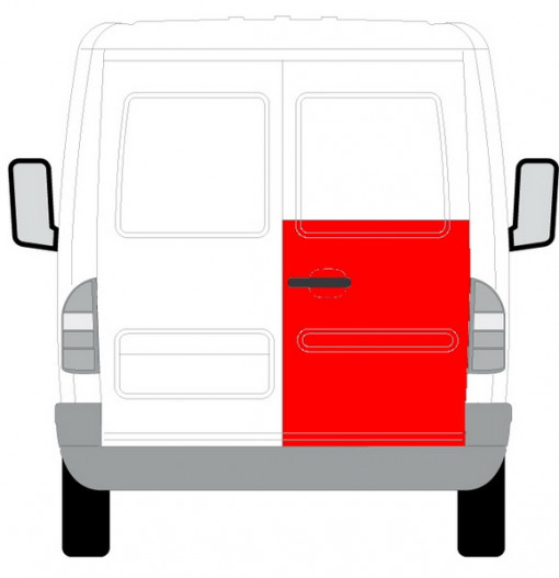 Panou pentru reparatie Usa spate dreapta partea inferioara 1/2 inaltime MERCEDES SPRINTER; VW LT intre 1995-2006