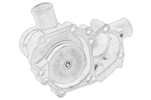 Pompa apa potrivit PERKINS 103.09; 103.10, BENFRA 9.01B; CASE IH 15, 16; GEHL 145, 165; JCB 801, 8015, 8016, 8017, 8018; WEIDEMANN 912 D/P