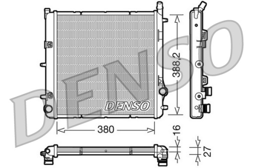 Radiator motor potrivit CITROEN C3 II, C3 PLURIEL; PEUGEOT 1007, 207 1.1-1.6D