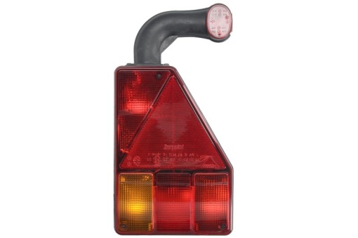 Stop spate dreapta EARPOINT (12V, cu intermitent, cu far de ceață, cu stop, lumină de parcare, reflector triunghiular, cu lampă cu braț extensibil, șuruburi, număr de conexiuni: 5, conector: Bayonet 5PIN)