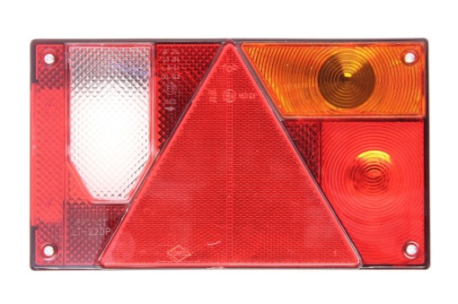 Stop spate dreapta MULTIPOINT I (12/24V, cu intermitent, lumina de marșarier, cu lumina stop, lumini parcare, cu lumina placuta inmatriculare, reflector triunghiular, conector: 5 pin, fara bec)