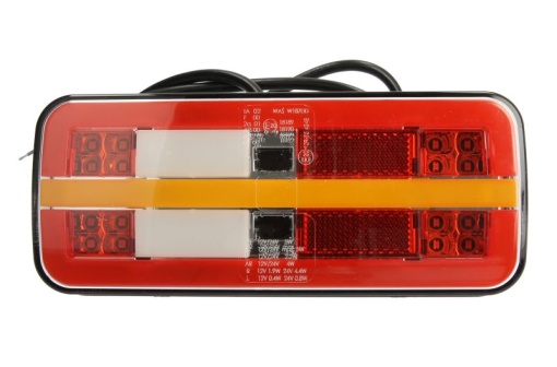 Stop spate stanga/dreapta (LED, 12/24V, cu intermitent, cu lumini ceata, lumina de marșarier, cu stop, lumina de parcare, reflector, indicator dinamic, lungime cablu: 0,2m)