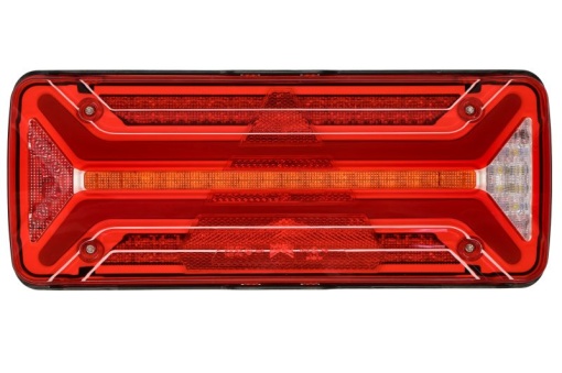 Stop spate stanga ECOLED II (LED, 10/30V, cu intermitent, cu far de ceata, marsarier, cu stop, lumina de parcare, reflector triunghiular, indicator dinamic, conector: ASS2 7PIN)