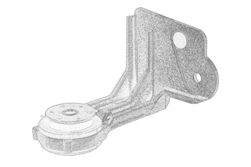Suport radiator inferior potrivit CITROEN BERLINGO, BERLINGO/MINIVAN, C3 AIRCROSS II, C4 CACTUS, C4 PICASSO II; PEUGEOT 3008 II, 308 II, 5008 II, 508 II, PARTNER/MINIVAN, RIFTER 1.2-2.0D 02.13- - Img 1