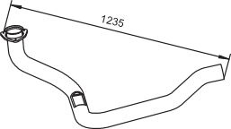 Teava esapament (lungime:1295mm) potrivit RVI EURO 3