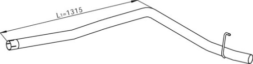 Teava esapament (lungime:1378mm) potrivit IVECO DAILY IV F1CE0481H 05.06-08.11