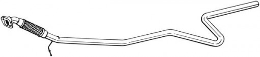 Teava esapament Mijloc (flexibil) potrivit FORD FIESTA V, FUSION; MAZDA 2 1.2-1.4LPG 11.01-12.12