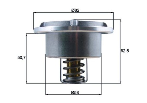 Termostat lichid racire (75°C, fara garnitura, cu carcasa) potrivit VOLVO FE, FE II, FL II, FL III; FENDT 900; DEUTZ FAHR AGROTRON X; SAME DIAMOND, IRON D0826LE522-TCD2013L64V