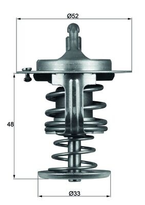 Termostat sistem racire (80°C) potrivit CITROEN C4 GRAND PICASSO I; DAIHATSU CHARADE VIII, COPEN, CUORE VI, CUORE VII, EXTOL, MATERIA, SIRION, TERIOS, YRV; SUBARU JUSTY IV 1.0-2.0D 04.99-