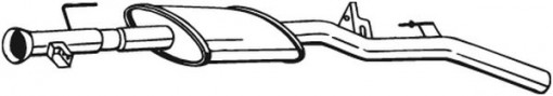 Toba esapament intermediara potrivit RENAULT CLIO II, THALIA I, THALIA II 1.4/1.6/1.6ALK 09.98-
