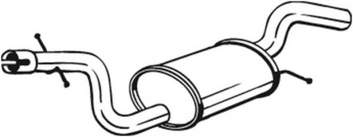 Toba esapament intermediara potrivit SKODA OCTAVIA II; VW GOLF V, GOLF VI, JETTA III 1.4/2.0 11.04-07.13