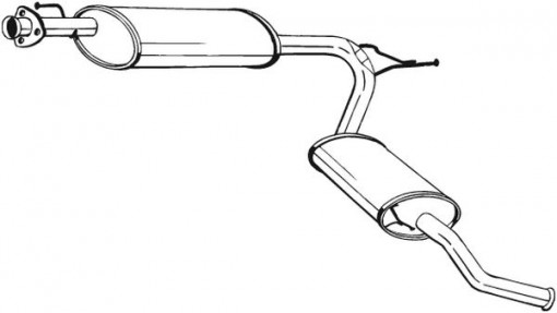 Toba finala esapament potrivit CITROEN JUMPER I; FIAT DUCATO; PEUGEOT BOXER 2.8D 12.01-