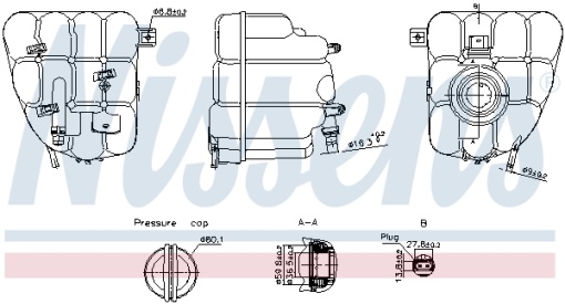 Vas expansiune racire (cu senzor nivel) potrivit PORSCHE CAYENNE; VW TOUAREG 01.10- - Img 1