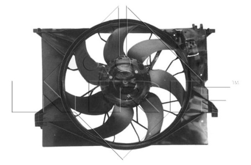 Ventilator radiator (cu carcasa) potrivit MERCEDES S (C216), S (W221, V221) 2.2D-5.5 10.05-12.13
