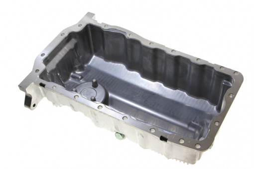 Baie ulei aluminiu potrivit AUDI A3, A4 B6; SEAT ALTEA, IBIZA IV, IBIZA IV SC, LEON, TOLEDO III; SKODA OCTAVIA II; VW GOLF PLUS V, GOLF V, JETTA III, PASSAT B5.5, PASSAT B6 1.6-3.6 07.01-