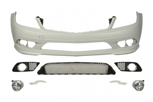 Bara Fata, cu halogeni, AMG STYLING, cu grilaje, grunduit potrivit MERCEDES C C204, C T-MODEL S204, C W204 03.11-12.13
