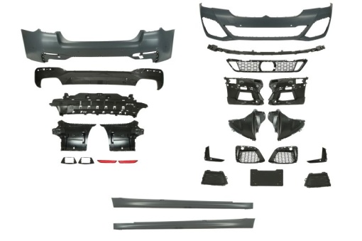 Bara fata si spate, pachet M complet, cu locas proiector si ornamente grunduit potrivit BMW 5 G30, G31, G38, F90 05.20-