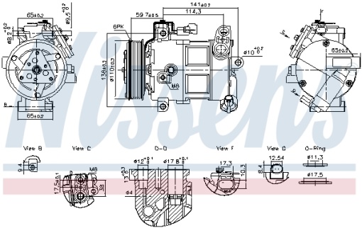 Compresor climatizare potrivit FIAT 500X; JEEP RENEGADE 1.6/1.6D/2.0D 07.14- - Img 1