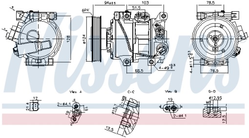 Compresor climatizare potrivit HYUNDAI ACCENT IV, SOLARIS; KIA RIO III 1.4/1.6 11.10-
