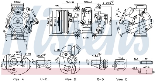 Compresor climatizare potrivit TOYOTA AURIS, AVENSIS, COROLLA, MATRIX, VERSO 1.33-2.0 11.06-10.18