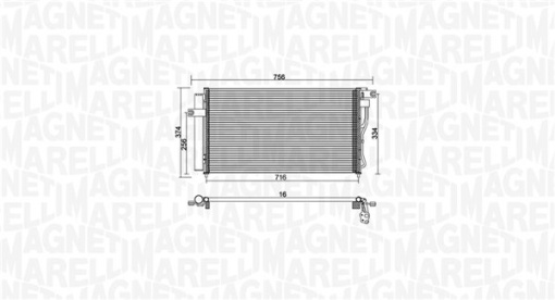 Condensator climatizare (cu uscator) potrivit HYUNDAI ACCENT II, ACCENT III 1.4/1.6 12.02-11.10