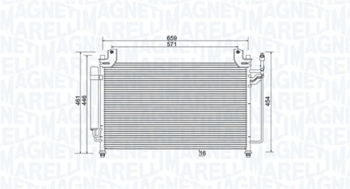 Condensator climatizare (cu uscator) potrivit MAZDA CX-7 2.2D/2.3 06.06-12.14