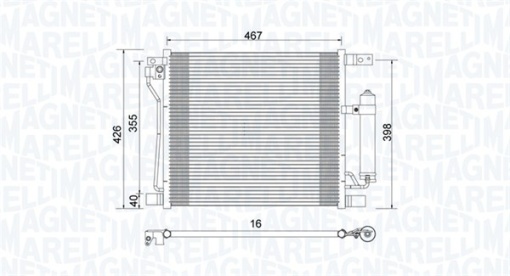 Condensator climatizare (cu uscator) potrivit NISSAN JUKE 1.6 06.10-12.19