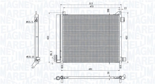 Condensator climatizare (cu uscator) potrivit NISSAN MICRA IV 1.2 05.10-09.15
