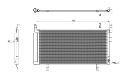 Condensator climatizare (cu uscator) potrivit SUBARU FORESTER 2.0/2.0D/2.5 11.12-