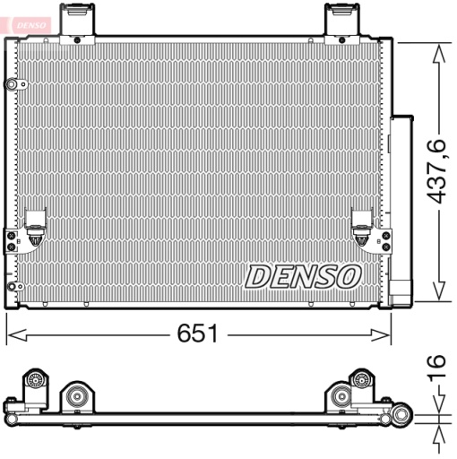Condensator climatizare (cu uscator) potrivit TOYOTA HILUX VII 2.5D/3.0D 11.04-09.15