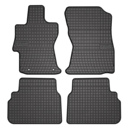 Covoras podea cauciuc FROGUM Rubber, 4 buc BASIC, fata/spate, set, culoare negru, potrivit SUBARU IMPREZA 01.15-